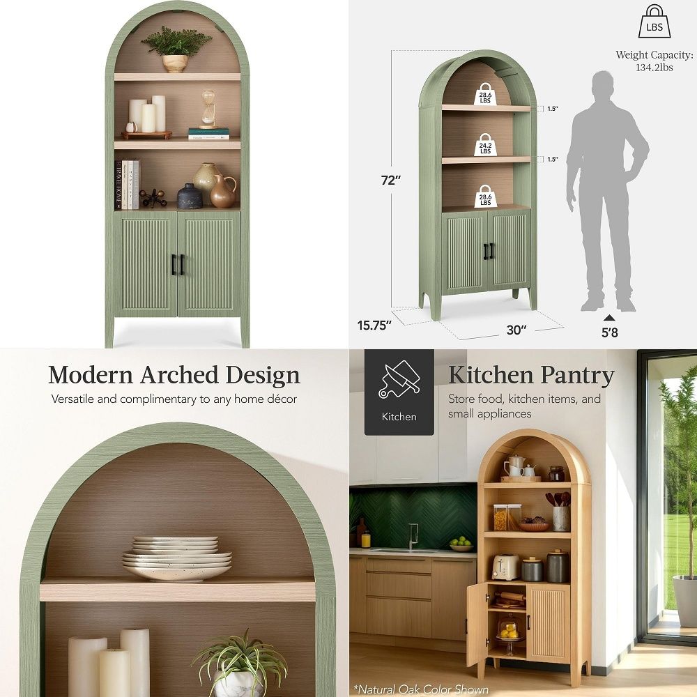 Storage & Organization - Wysoka, łukowa spiżarnia kuchenna o wysokości