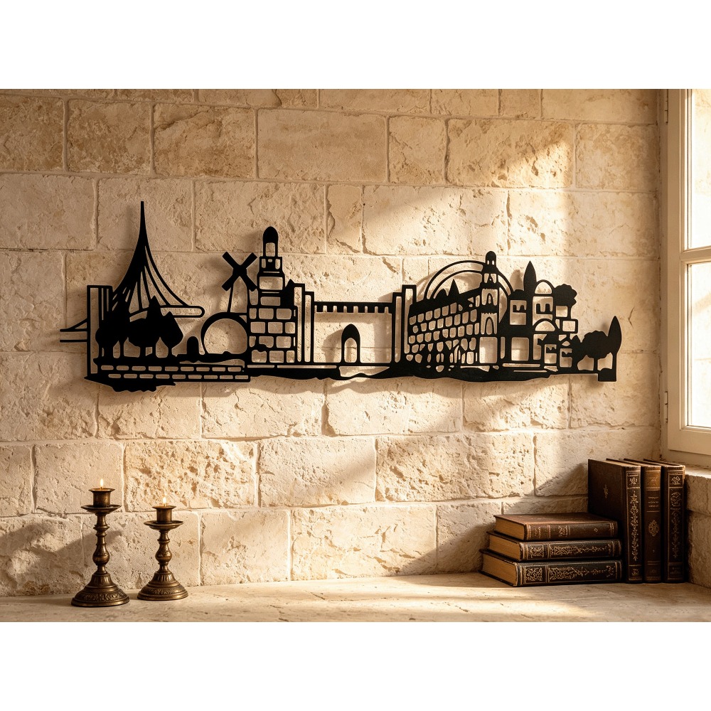 Home Decor - CIFBUY Metalowa dekoracja ścienna z widokiem