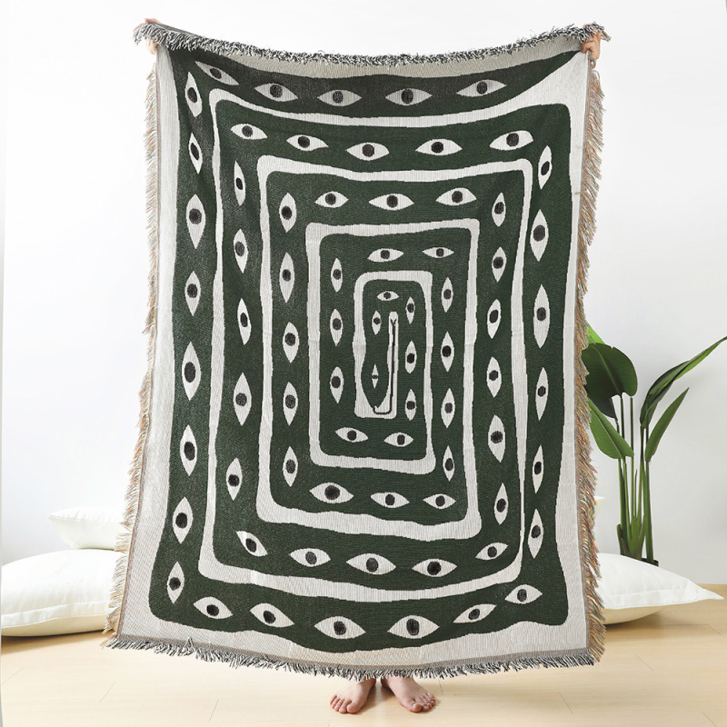 Boho Throw Blanket Fringe - Tekstylne miasto Ins oko wąż rzut