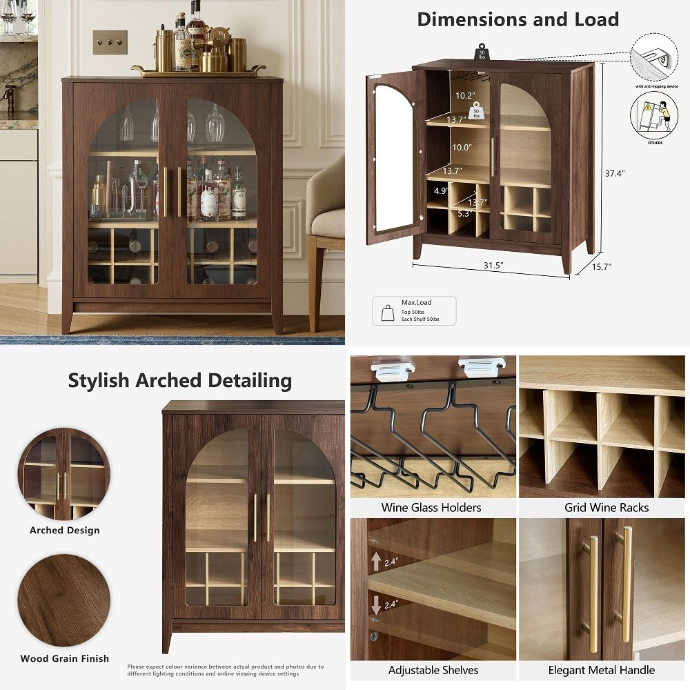 Storage & Organization - Wysoka szafka do przechowywania, karbowane szafki