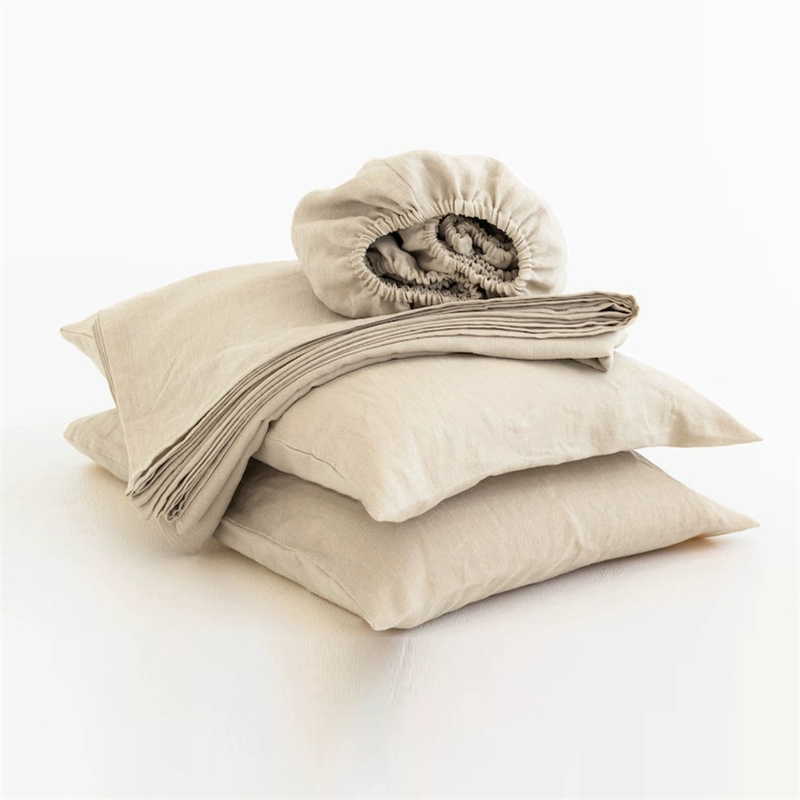 Fitted Bed Sheets Deep Pocket - Komplet pościeli z miękkiego lnu, rozmiar