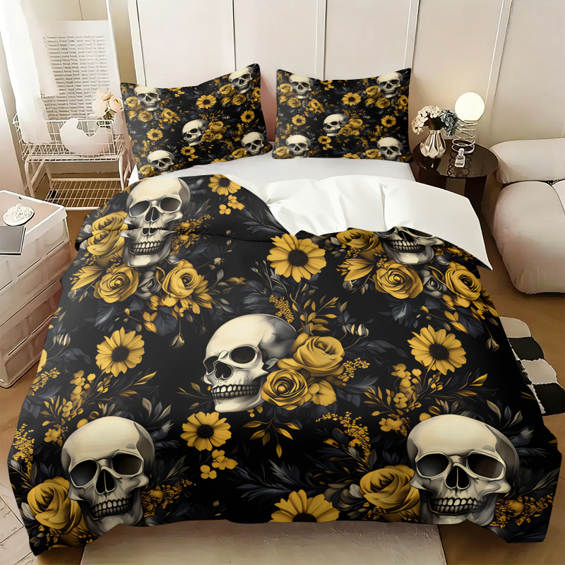 Aesthetic Floral Duvet Cover - Zestaw pościeli w stylu dark aesthetic
