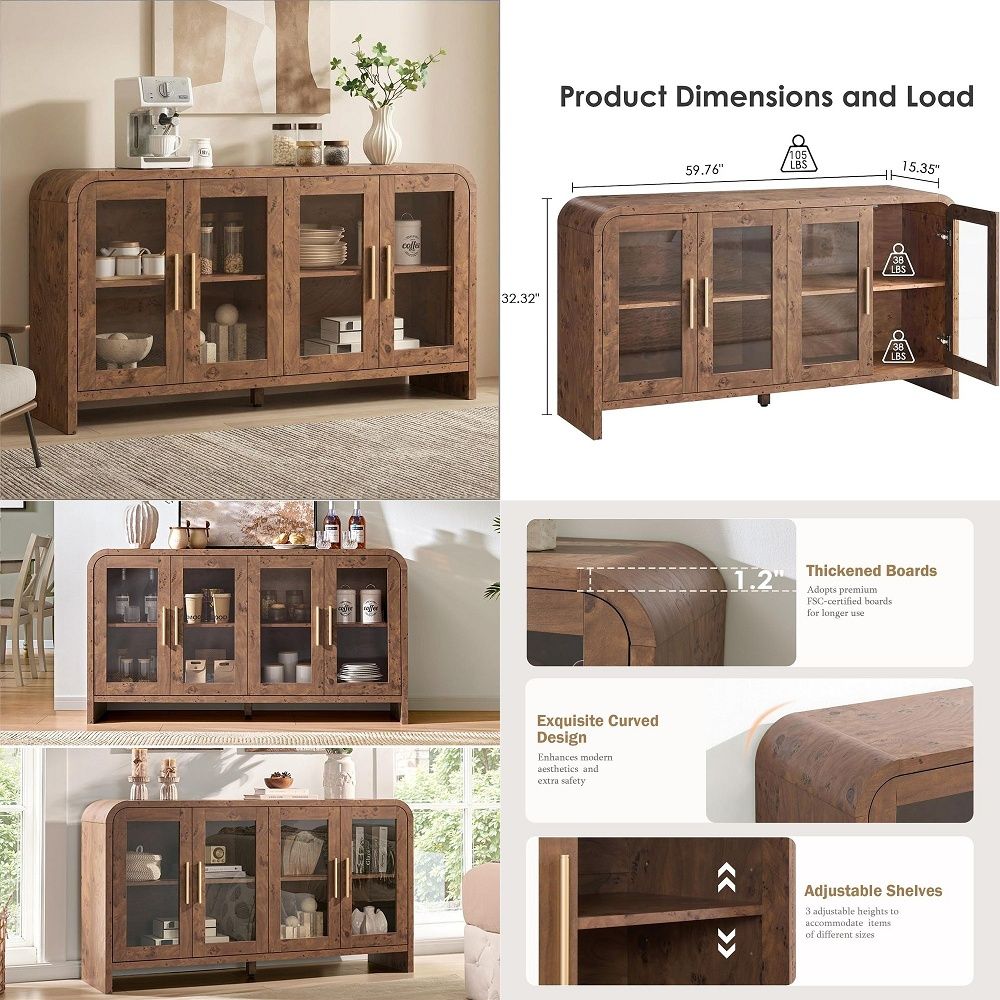 Storage & Organization - Komoda Bufetowa z Przechowywaniem, Szafka Bufetowa