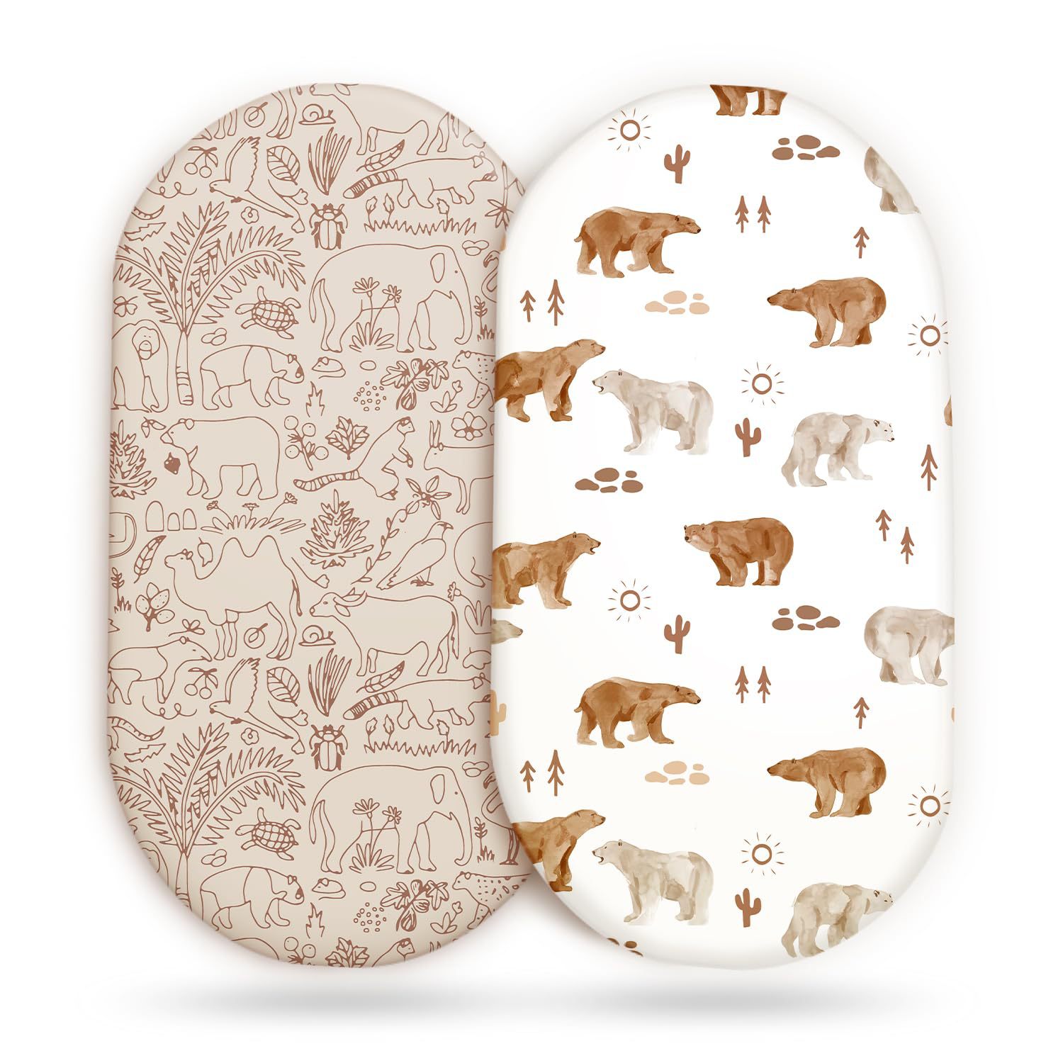 Muslin Cotton Bedspread - 2 SZT. Prześcieradła do kołyski dziecięcej,