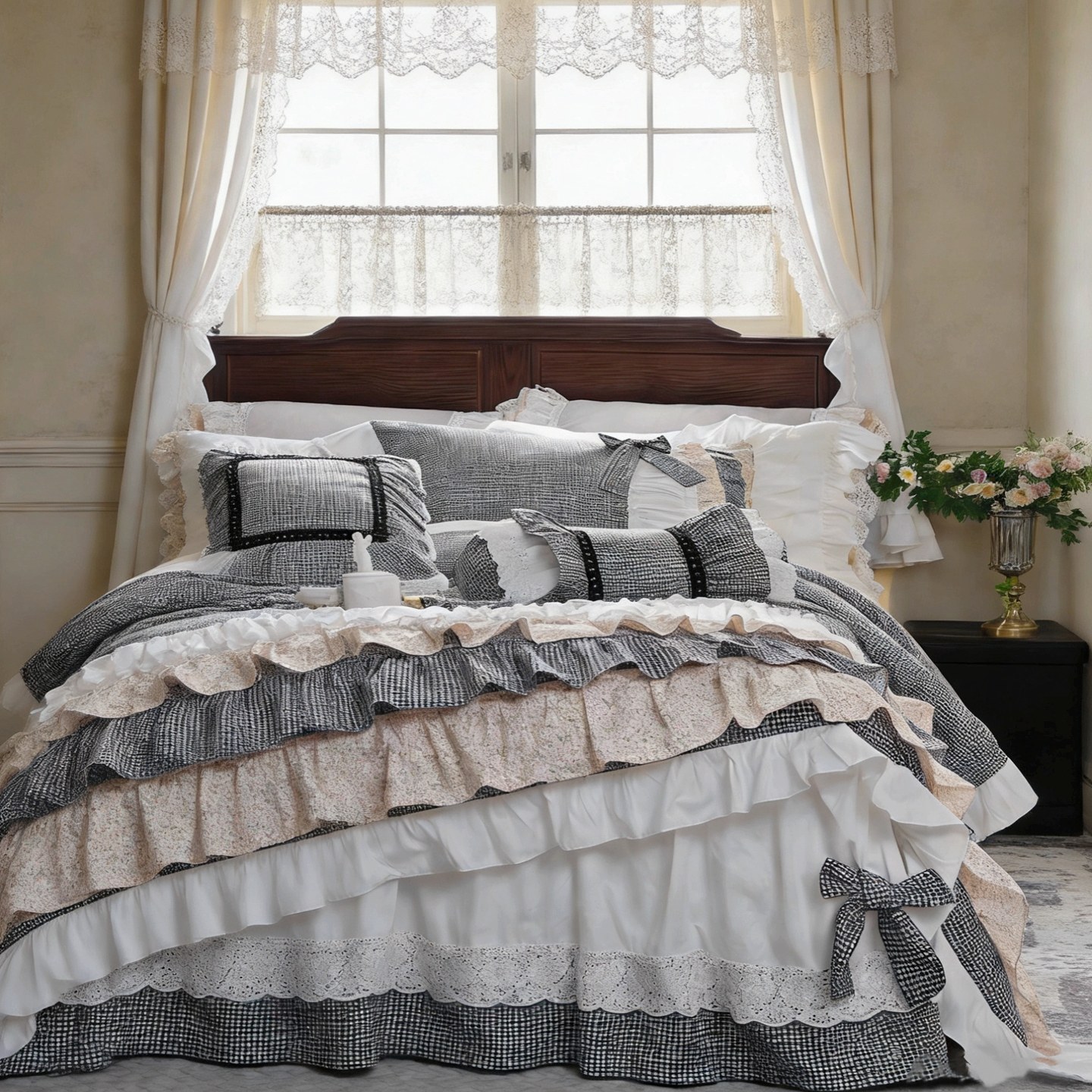 Aesthetic Floral Duvet Cover - Zestaw pościeli w stylu country cottagecore,