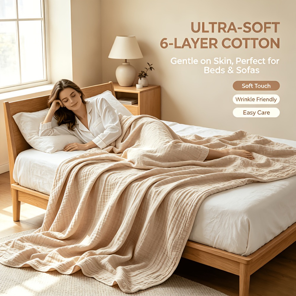 Koc z muślinu 100% bawełny, le – Muslin Cotton Bedspread recenzja i cena
