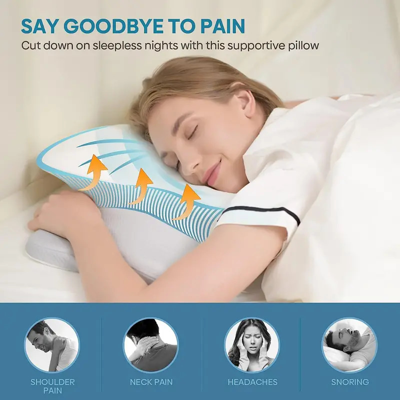 Bezzapachowa ortopedyczna podu – Memory Foam Orthopedic Pillow Neck Pain recenzja i cena