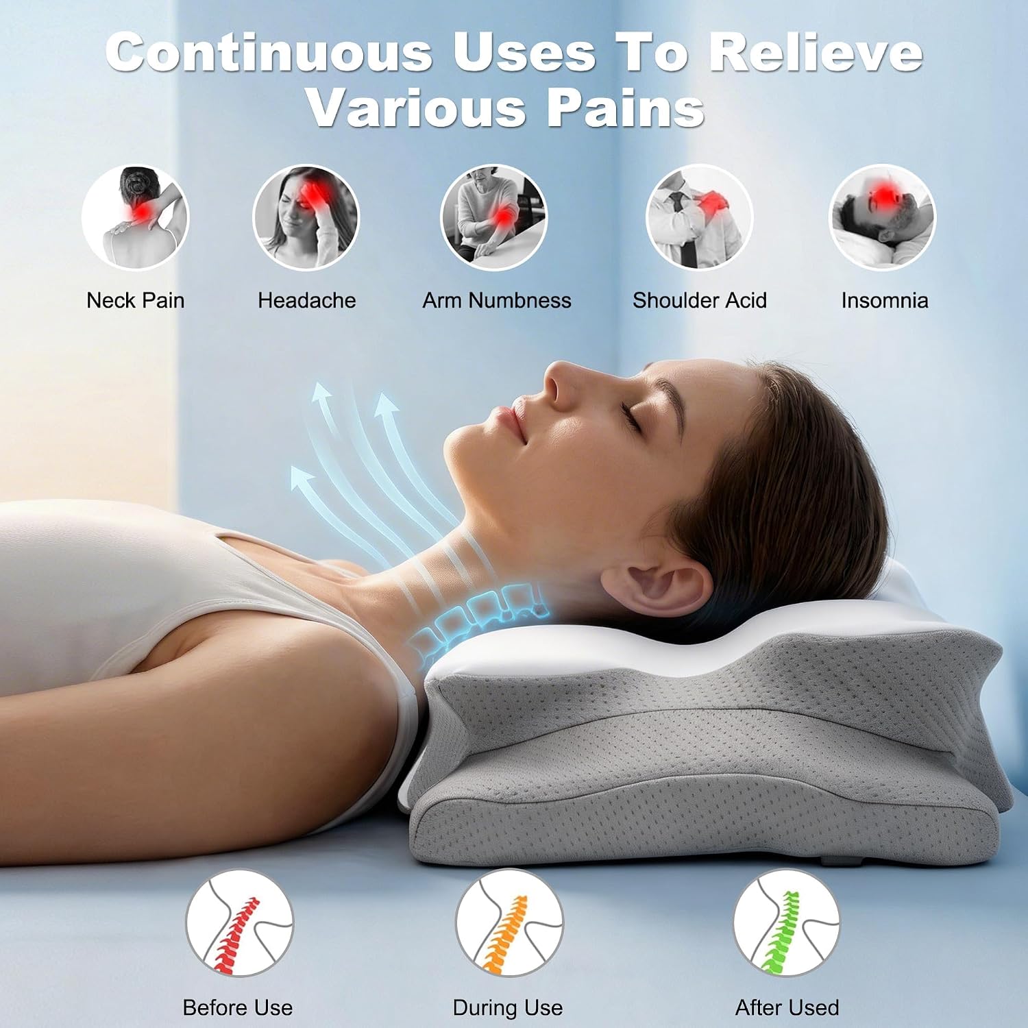 Poduszka ortopedyczna na szyję – Memory Foam Orthopedic Pillow Neck Pain recenzja i cena