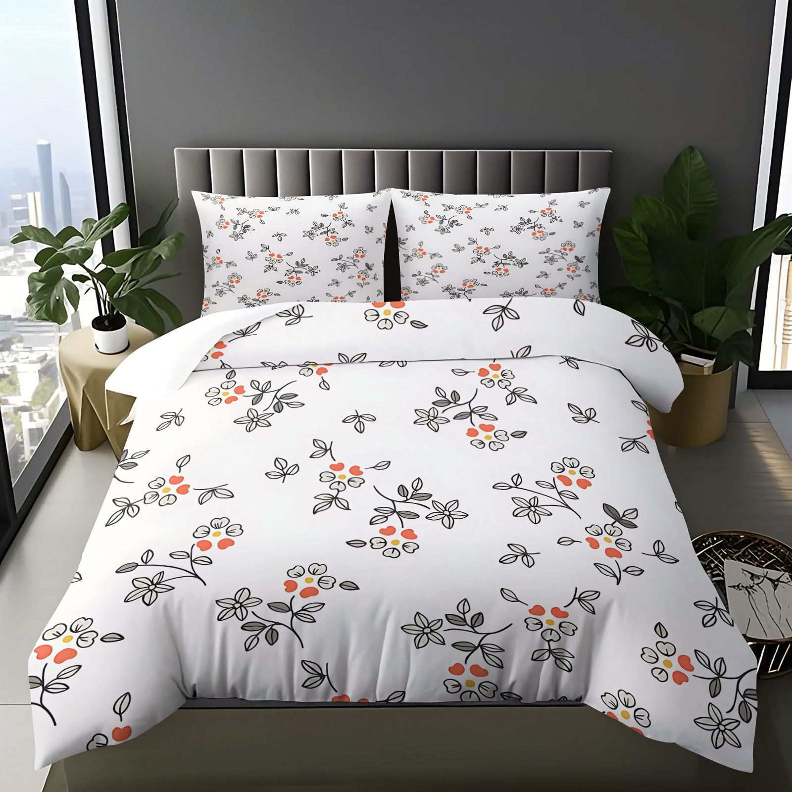 Minimalistyczny, ręcznie rysow – Aesthetic Floral Duvet Cover recenzja i cena