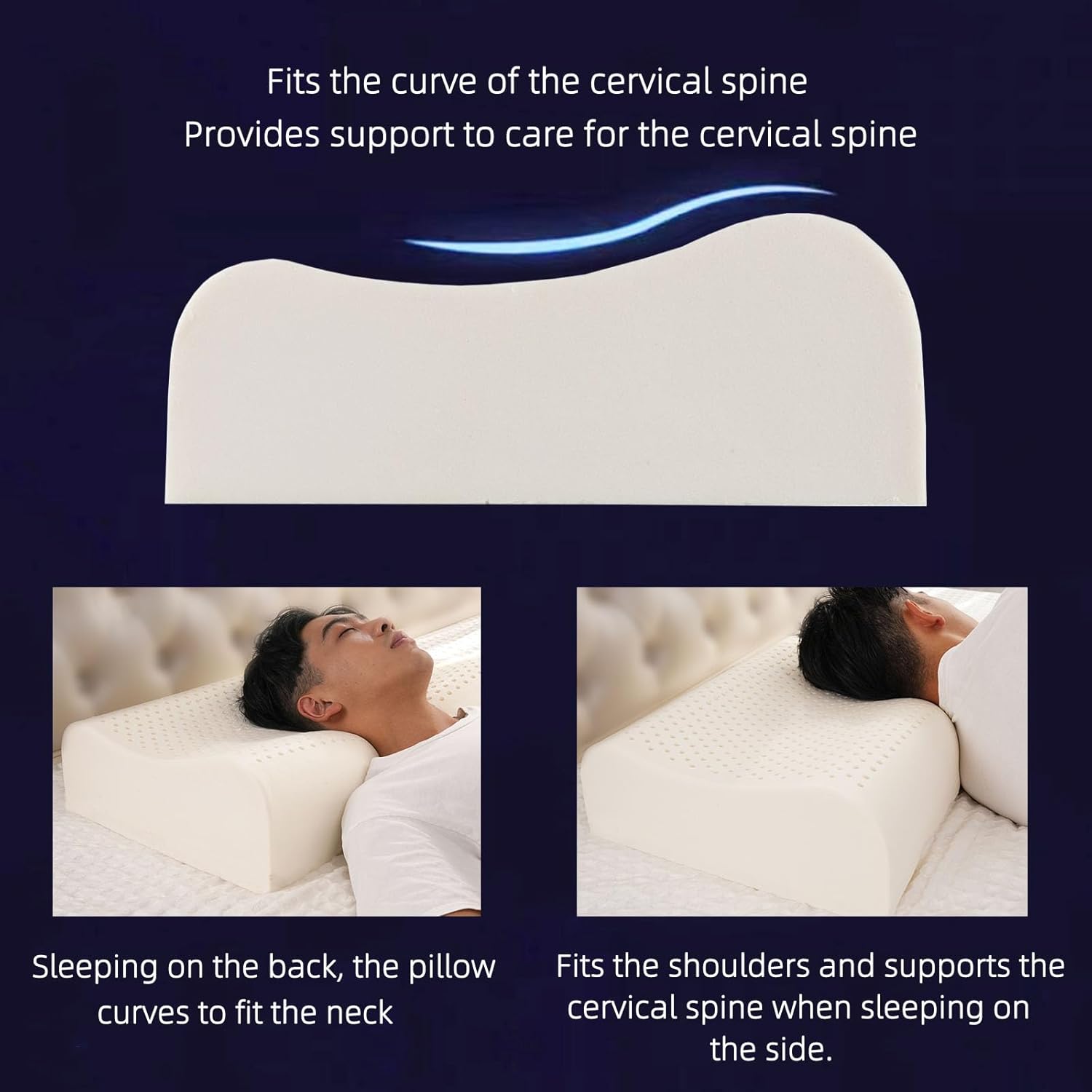 Poduszka z naturalnego lateksu – Memory Foam Orthopedic Pillow Neck Pain recenzja i cena