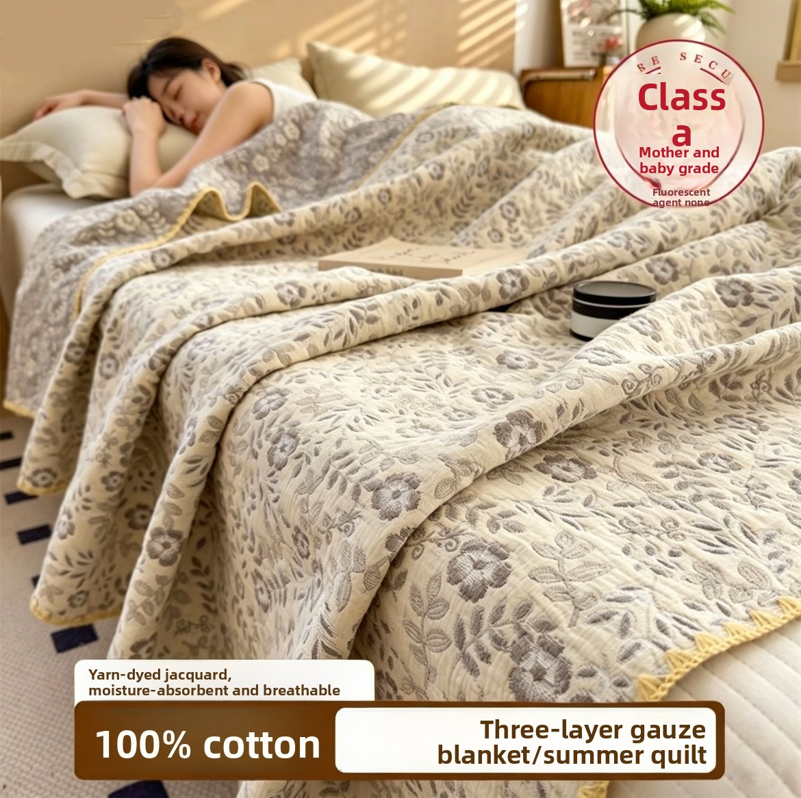 Kocyk z muślinu 100% bawełna,  – Muslin Cotton Bedspread recenzja i cena