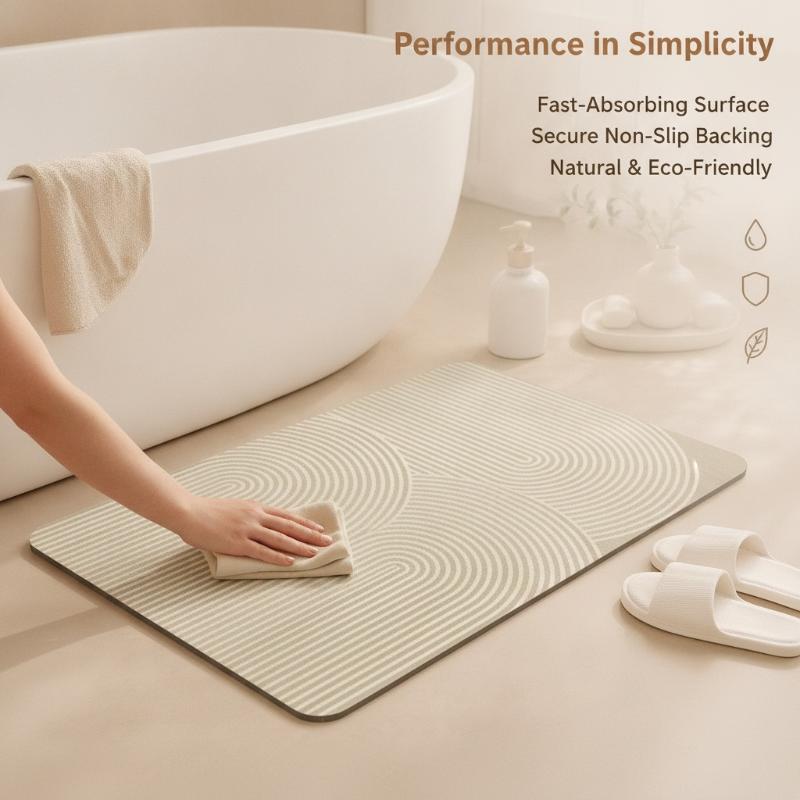 Beżowa mata łazienkowa z diato – Quick Dry Diatomite Bath Mat recenzja i cena