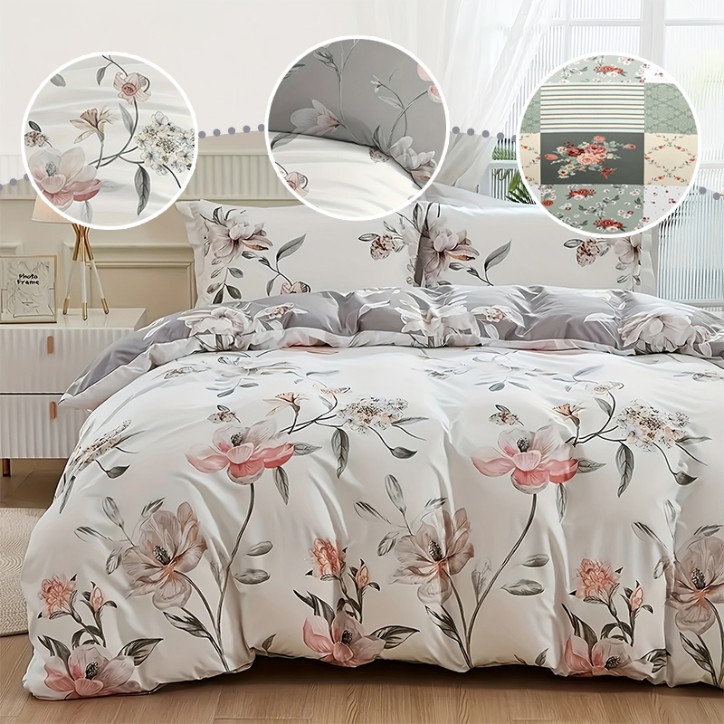 2/3-częściowy zestaw zielonej  – Aesthetic Floral Duvet Cover recenzja i cena