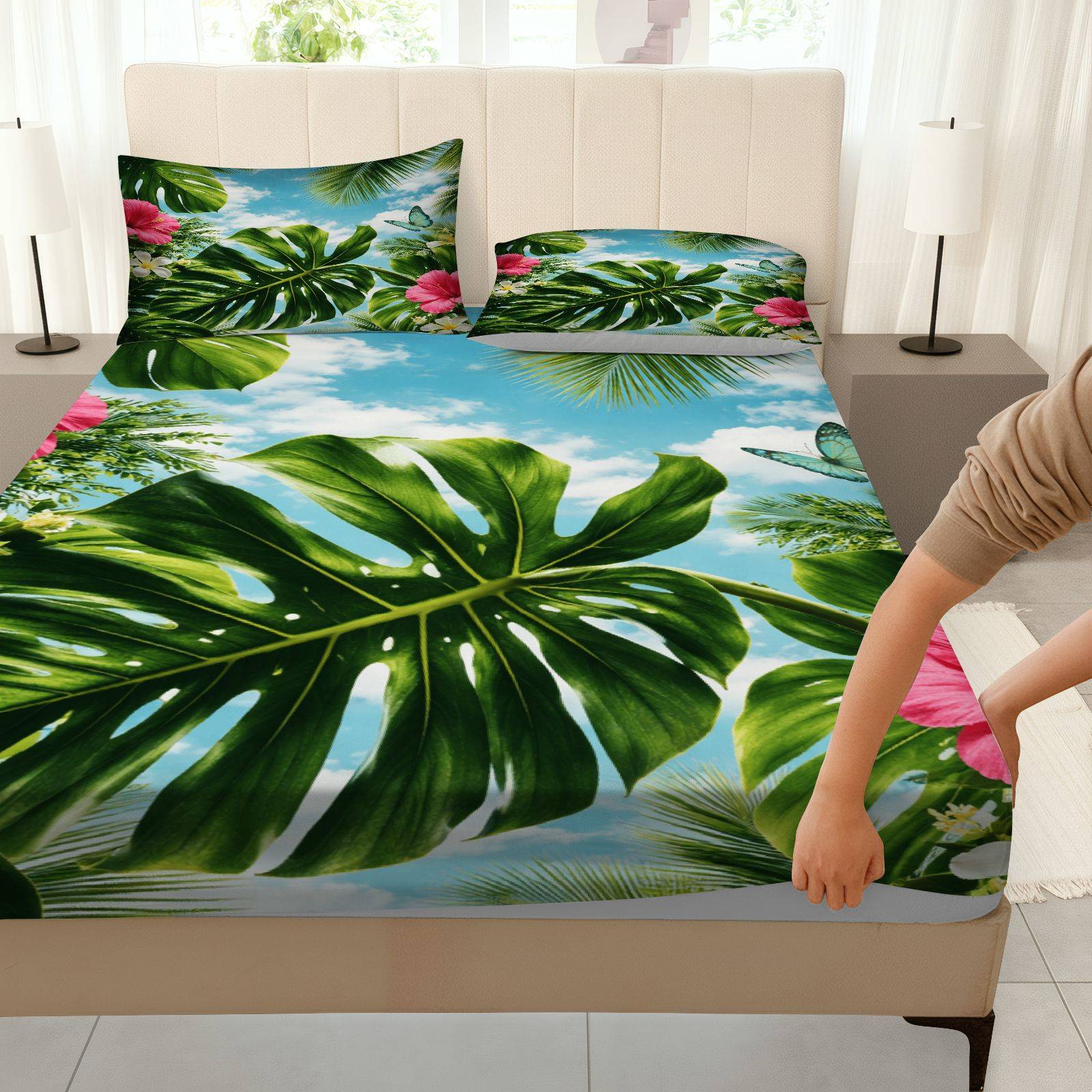 Zestaw pościeli z motywem trop – Fitted Bed Sheets Deep Pocket recenzja i cena