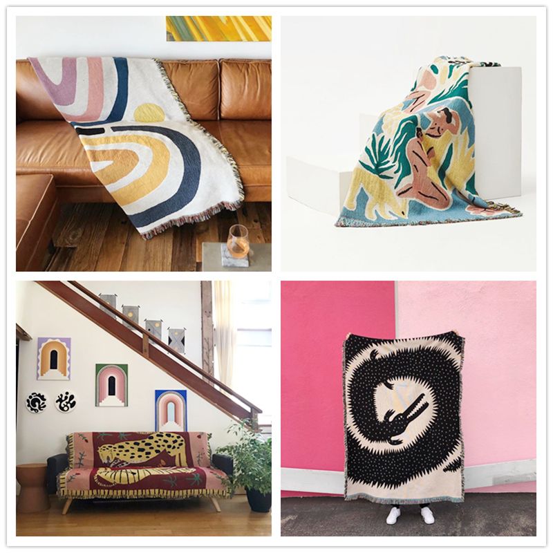 Pastelowo Różowy Koc w Kolorze – Boho Throw Blanket Fringe recenzja i cena