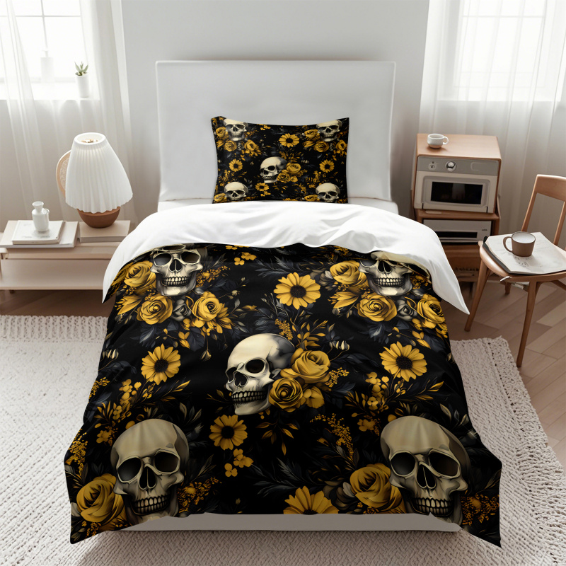 Zestaw pościeli w stylu dark a – Aesthetic Floral Duvet Cover recenzja i cena