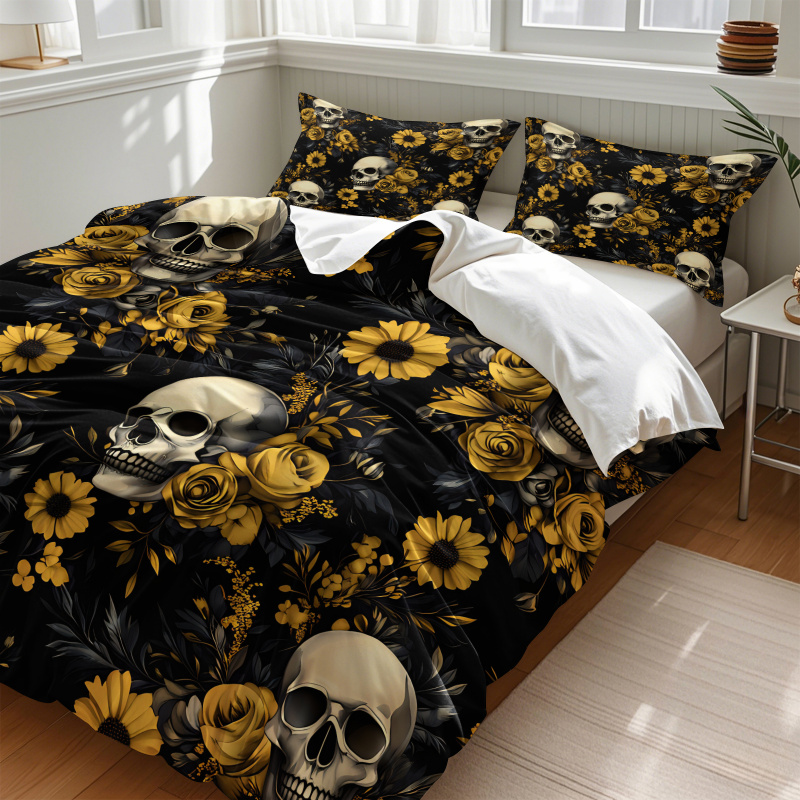 Zestaw pościeli w stylu dark a – Aesthetic Floral Duvet Cover recenzja i cena