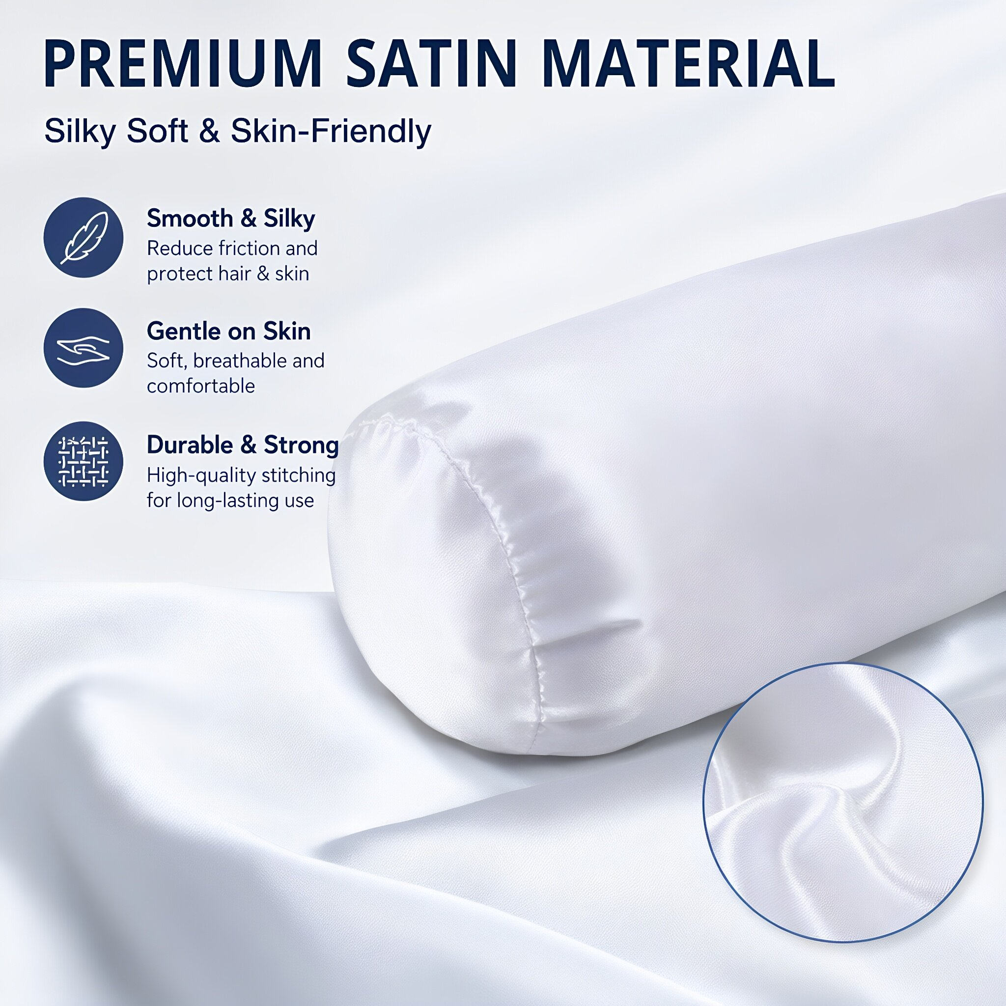 Biała satynowa poszewka na pod – Satin Silk Pillowcase Hair Skin recenzja i cena